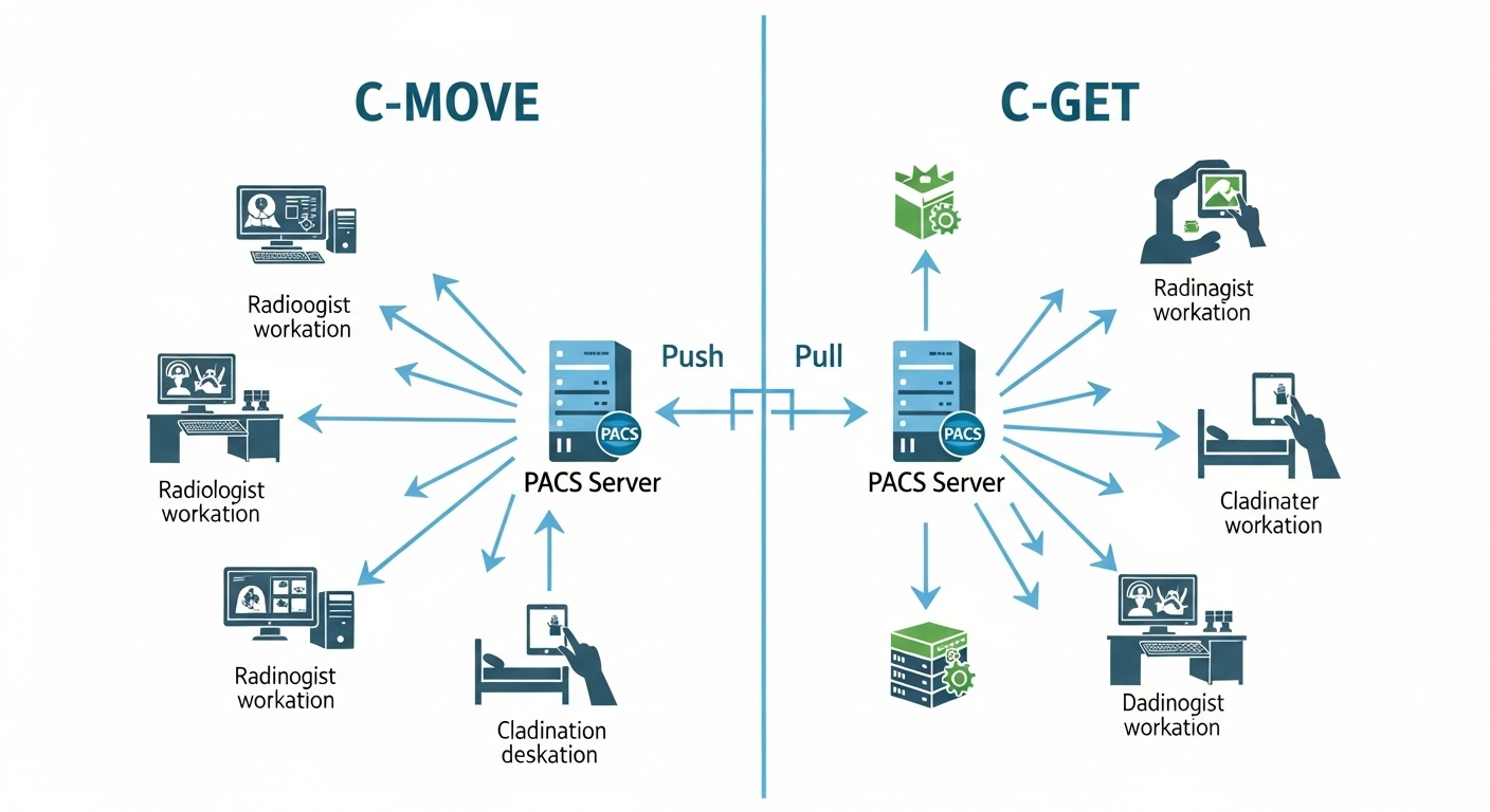 C-MOVE vs. C-GET: DICOM's Gegevensophaalcommando's Uitgelegd